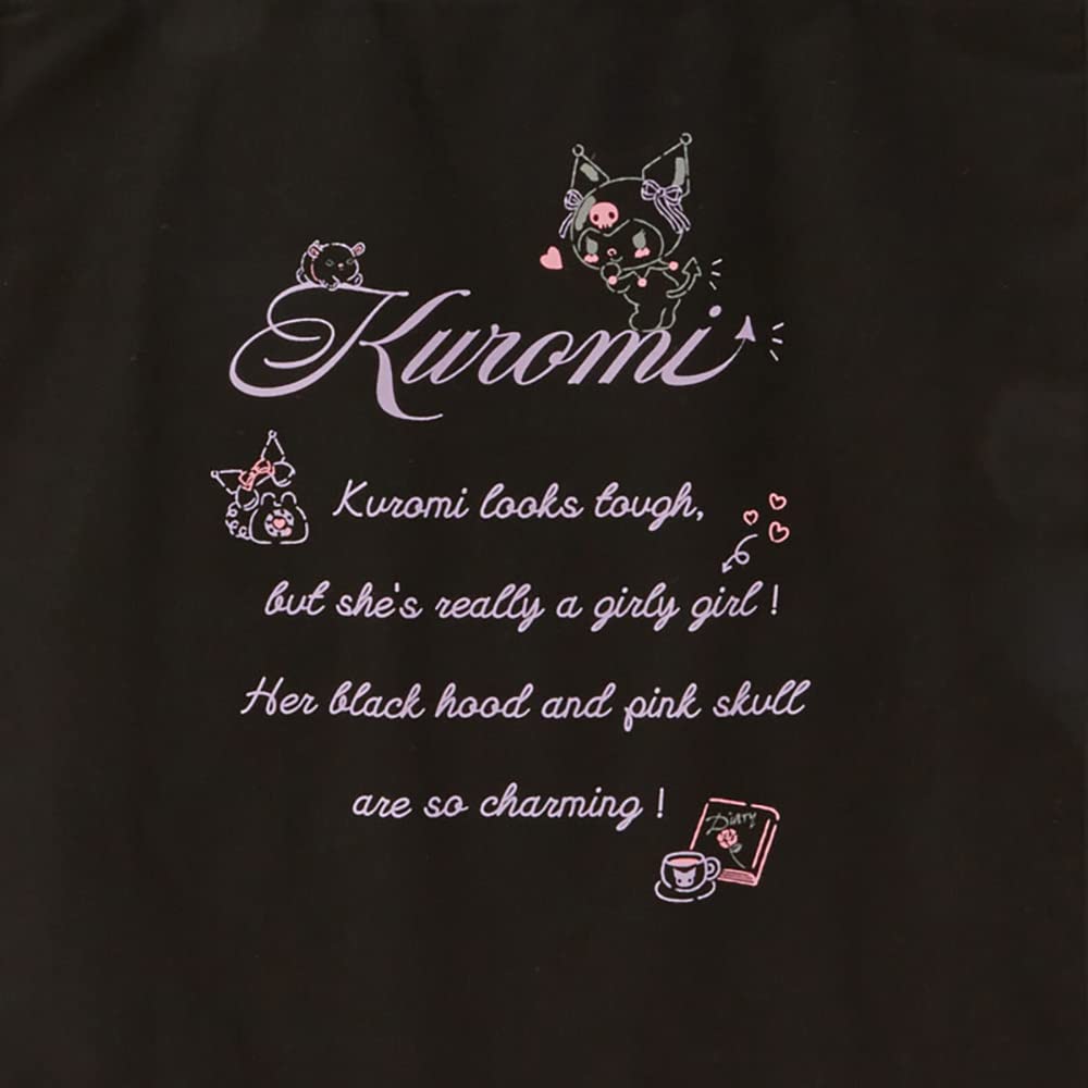 Sanrio 126306 Kuromi Piping Tote Bag - Sanrio Kawaii Tote Bags - Made In Japan- Japan Figure Store - #1 Bring To You The Best Japanese Goods