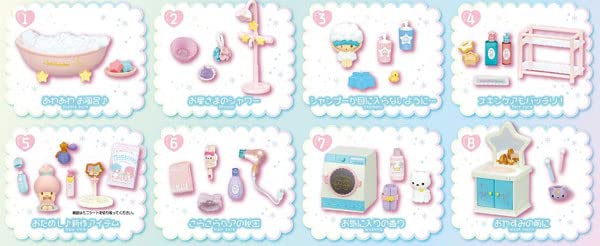 RE-MENT Sanrio Little Twin Stars Shiny Dreamy Colour Bath Time 8 Pcs Complete Box- Japan Figure Store - #1 Bring To You The Best Japanese Goods