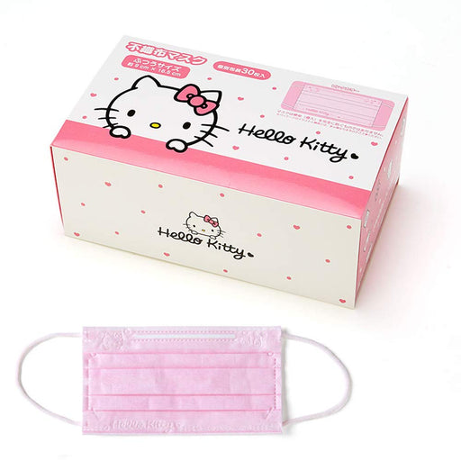 Sanrio Mask Non-Woven Fabric 30 Sheets For Adults Hello Kitty Kitty-Chan Hello Kitty Pleated Type Individually Wrapped Character 161713 Sanrio- Japan Figure Store - #1 Bring To You The Best Japanese Goods