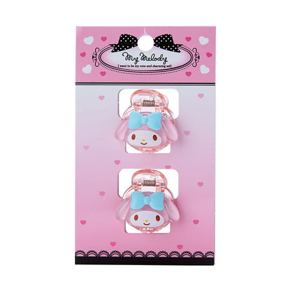 Sanrio My Melody Japan Clear Mini Hair Clip Set 703621- Japan Figure Store - #1 Bring To You The Best Japanese Goods