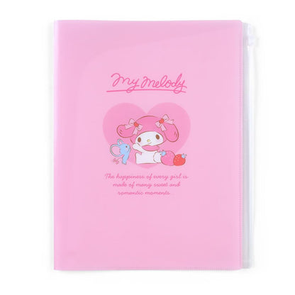 Sanrio My Melody 6 Pocket Clear File Japan 549622 | Zippered- Japan Figure Store - #1 Bring To You The Best Japanese Goods