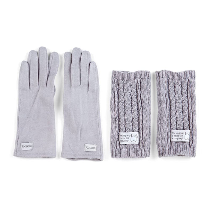 SANRIO 3Way Smartphone Gloves With Knit Cover Pochacco- Japan Figure Store - #1 Bring To You The Best Japanese Goods