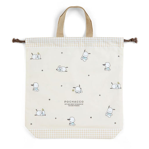 Sanrio Pochacco Drawstring Bag W/ Handle - Japan 256064- Japan Figure Store - #1 Bring To You The Best Japanese Goods