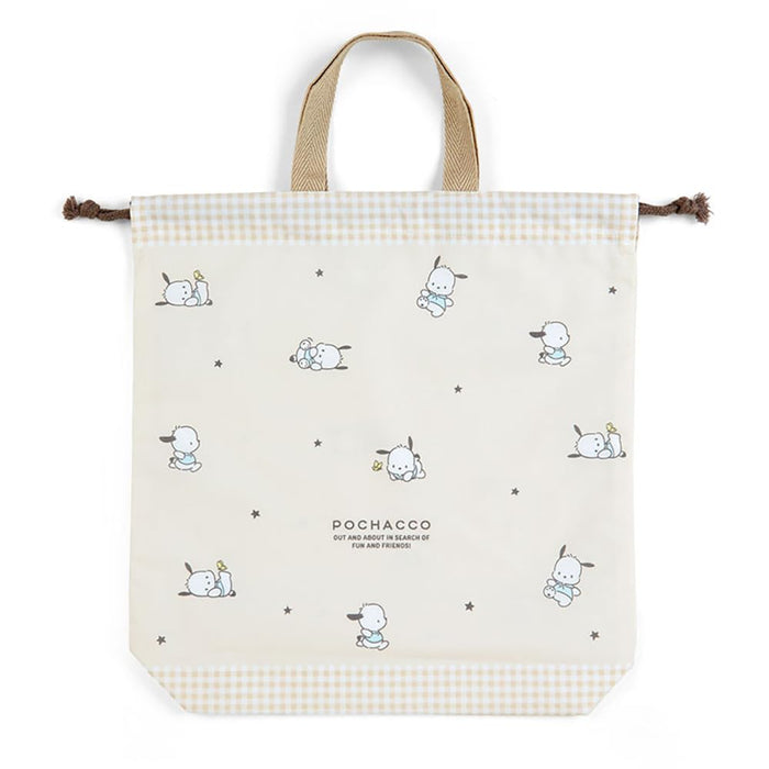 Sanrio Pochacco Drawstring Bag W/ Handle - Japan 256064- Japan Figure Store - #1 Bring To You The Best Japanese Goods