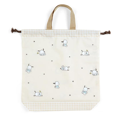 Sanrio Pochacco Drawstring Bag W/ Handle - Japan 256064- Japan Figure Store - #1 Bring To You The Best Japanese Goods
