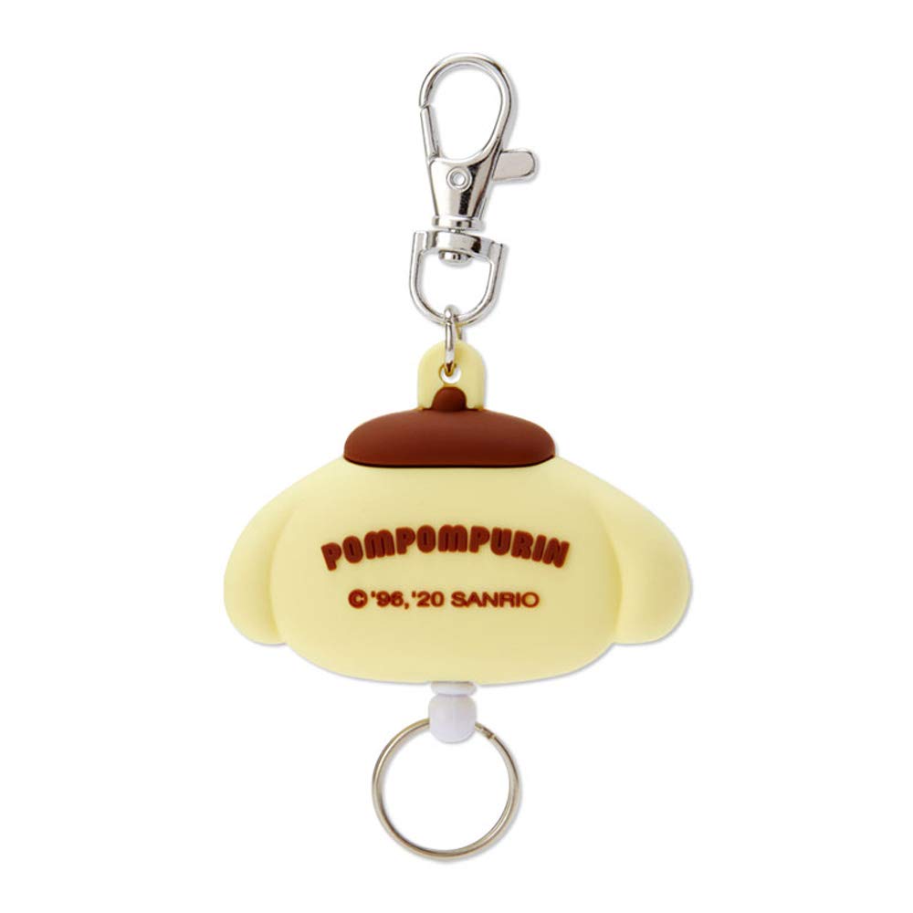 SANRIO Face Shaped Reel Keychain Pom Pom Purin- Japan Figure Store - #1 Bring To You The Best Japanese Goods