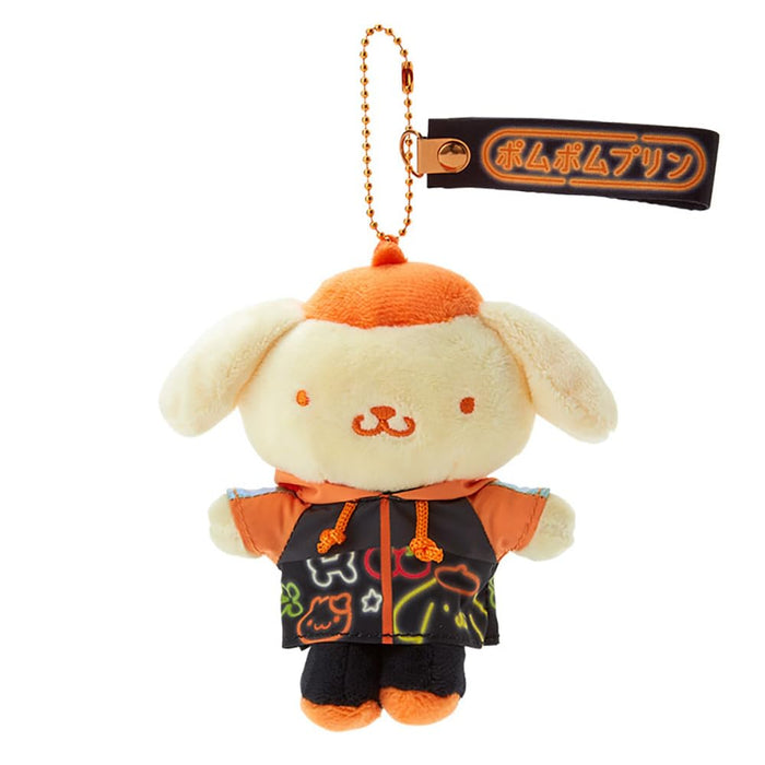 Sanrio Pompompurin Mascot Holder Vivid Neon 597091- Japan Figure Store - #1 Bring To You The Best Japanese Goods