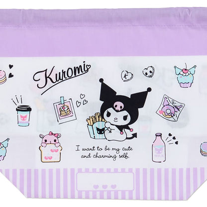 SANRIO - Drawstring Lunch Bag Kuromi Sweets- Japan Figure Store - #1 Bring To You The Best Japanese Goods