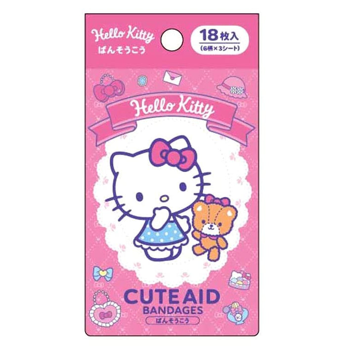 Santan Hello Kitty Bandage 18Pcs Kids Wound Tape - Sanrio Japan 322457- Japan Figure Store - #1 Bring To You The Best Japanese Goods