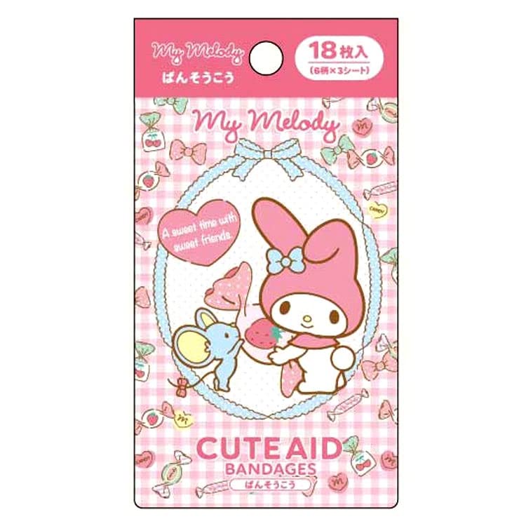 Santan My Melody Bandage 3 - 18Pcs Adhesive Plaster For Kids | Sanrio Japan- Japan Figure Store - #1 Bring To You The Best Japanese Goods
