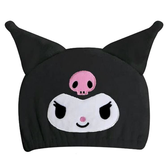 Santan Kuromi Towel Cap 2 | Sanrio Japan | Swimming After Bath For Kids- Japan Figure Store - #1 Bring To You The Best Japanese Goods