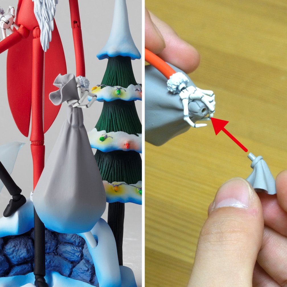 KAIYODO Sci-Fi Revoltech 017 Jack Skellington Santa Version Figure- Japan Figure Store - #1 Bring To You The Best Japanese Goods