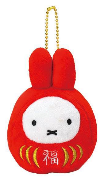 Sekiguchi Miffy Lucky Daruma Mascot Key Chain - Compact Size H12xW8xD7cm 603961- Japan Figure Store - #1 Bring To You The Best Japanese Goods