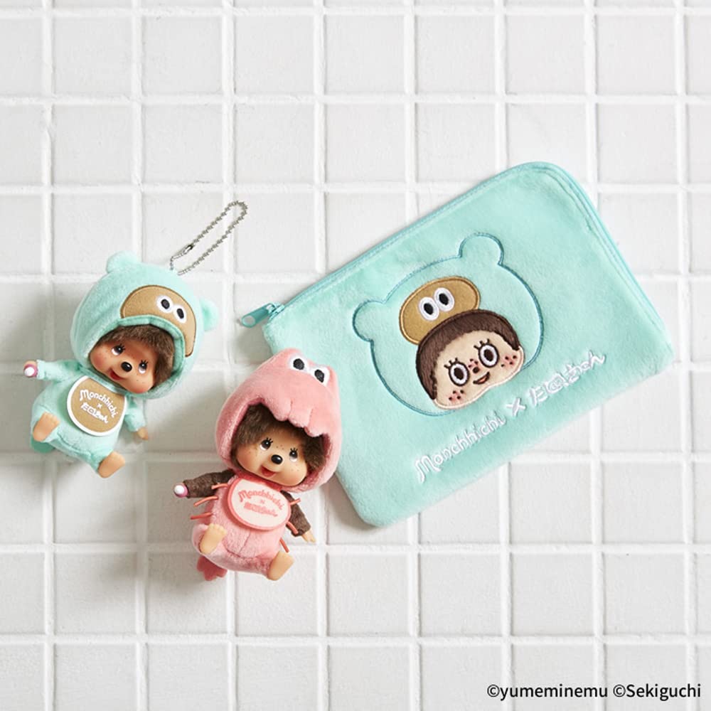 Sekiguchi Tanukyun Monchhichi Multi Pouch - Compact Travel Organizer 203789- Japan Figure Store - #1 Bring To You The Best Japanese Goods