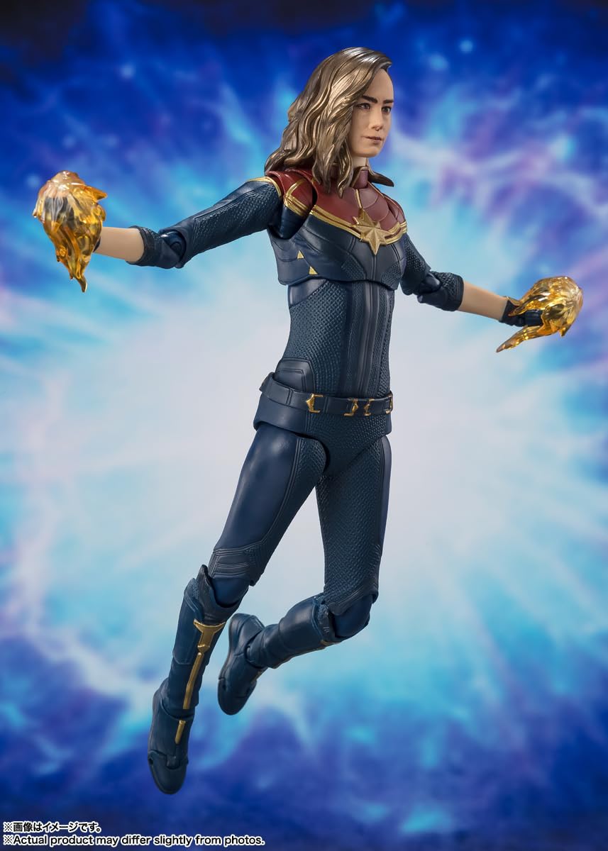 Bandai Spirits Sh Figuarts Captain Marvel ABS/PVC 150mm Figure- Japan Figure Store - #1 Bring To You The Best Japanese Goods