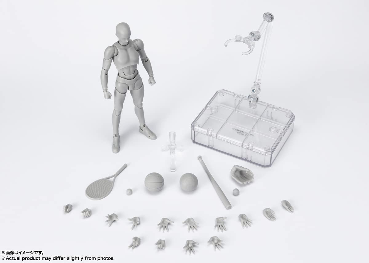 S.H. Figuarts Body-Kun Sports Edition DX Set - Gray Color Version - 150mm PVC & ABS Articulated Action Figure BAS64933- Japan Figure Store - #1 Bring To You The Best Japanese Goods