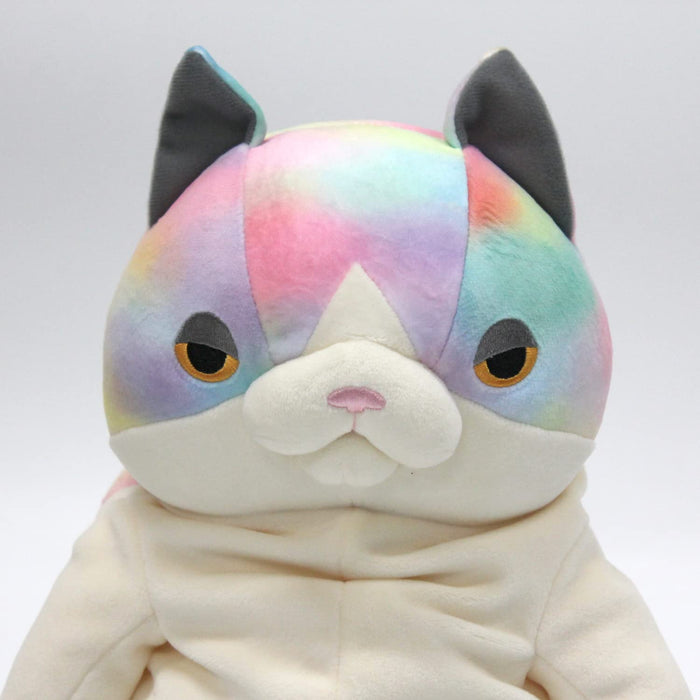Shinada Global Mochi Neko Rainbow L 22x22x30cm Stuffed Cat Mone-0350R- Japan Figure Store - #1 Bring To You The Best Japanese Goods