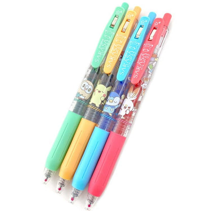 Showa Note Japan Pokemon Sarasa Clip 4 Color Set 860402 Pokepeace Retractable Ballpoint Pen Smooth Writing- Japan Figure Store - #1 Bring To You The Best Japanese Goods