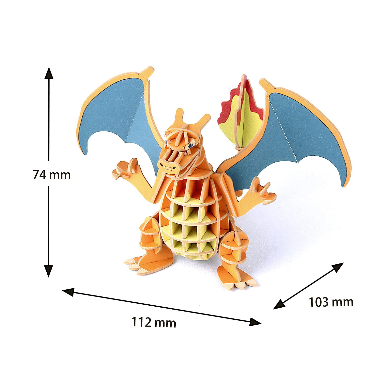 Si-Gu-Mi Plus Pokemon Charizard 3D Puzzle DIY Craft Kit Educational Toy for Boys & Girls 3D Art Gift for Adults- Japan Figure Store - #1 Bring To You The Best Japanese Goods
