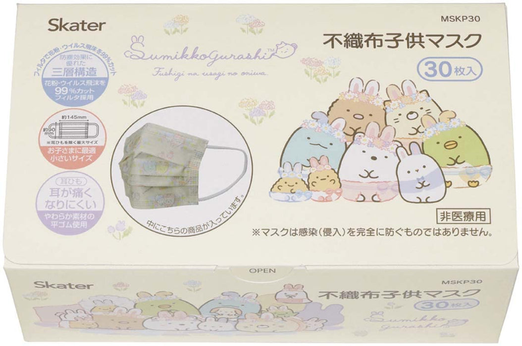 Skater Mskp30-A Sumikko Gurashi Rabbit Oniwa 30-Layer Non-Woven Mask For Kids 30 Pieces Kid Masks- Japan Figure Store - #1 Bring To You The Best Japanese Goods