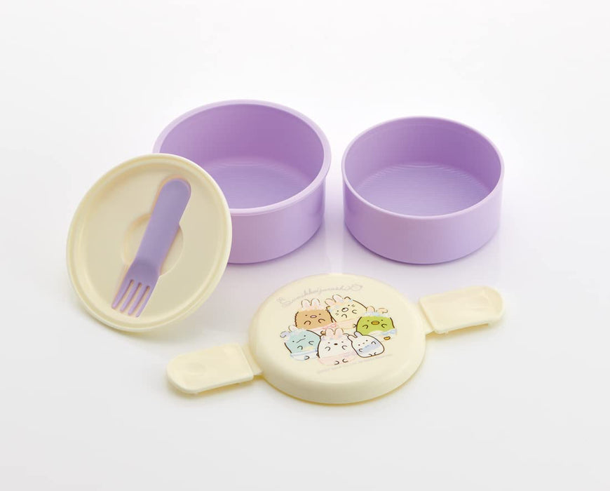 Skater Antibacterial Bento Box Sumikko Gurashi Rabbit Rice 500Ml 2 Tier Round Made In Japan Onwr1Ag-A- Japan Figure Store - #1 Bring To You The Best Japanese Goods
