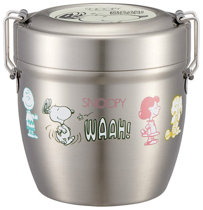 Skater Japan Insulated Bento Box Bowl Type Stainless Steel Snoopy 550Ml Stlbd6Ag-A- Japan Figure Store - #1 Bring To You The Best Japanese Goods