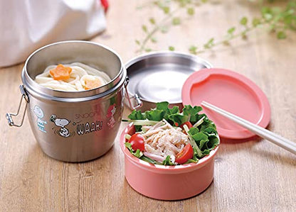 Skater Japan Insulated Bento Box Bowl Type Stainless Steel Snoopy 550Ml Stlbd6Ag-A- Japan Figure Store - #1 Bring To You The Best Japanese Goods