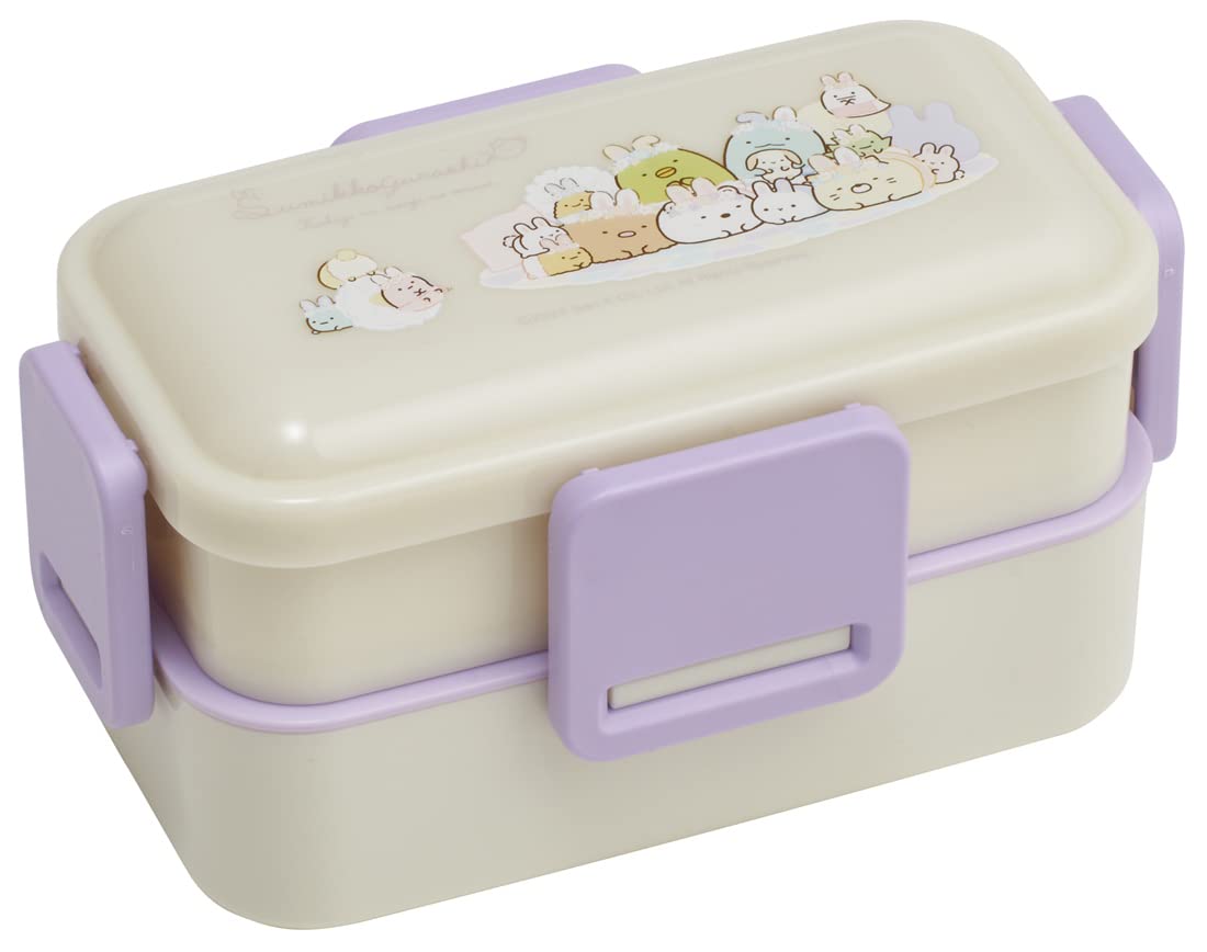 Skater Bento Box Sumikko Gurashi Rabbit Rice 600Ml Antibacterial Fluffy Dome Lid 2 Tiers Made In Japan Pflw4Ag-A- Japan Figure Store - #1 Bring To You The Best Japanese Goods