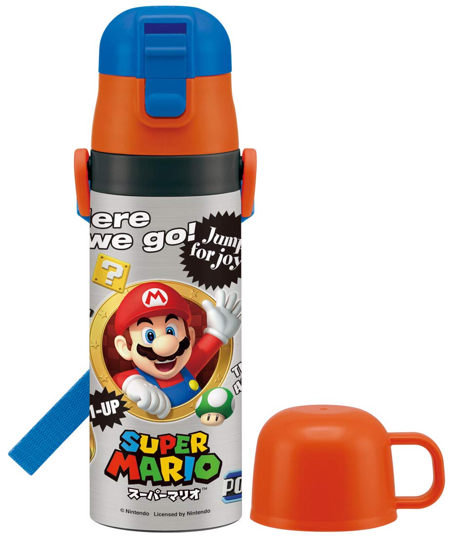 SKATER 2Way Stainless Steel Water Bottle Super Mario- Japan Figure Store - #1 Bring To You The Best Japanese Goods