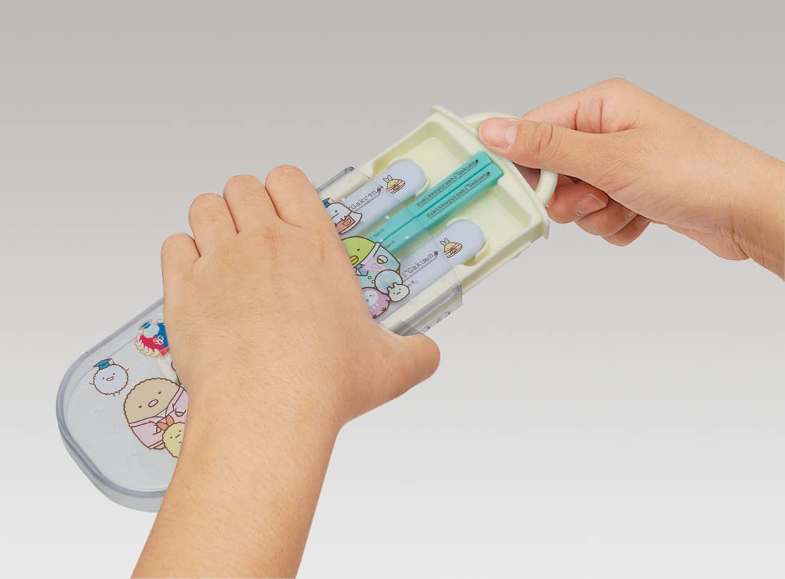 Skater Children&S Antibacterial Slide Trio Set Lunch Box Chopsticks Spoon Fork Sumikko Gurashi Gakuen Girls Made In Japan Tacc2Ag-A- Japan Figure Store - #1 Bring To You The Best Japanese Goods