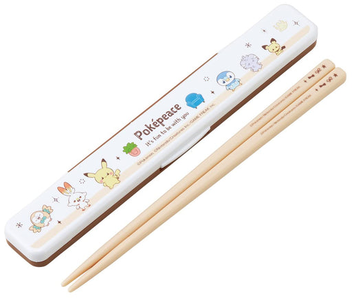 Skater 18cm Pokemon Poke Pieces Antibacterial Chopsticks Box Set Made in Japan ABC3AG-A- Japan Figure Store - #1 Bring To You The Best Japanese Goods