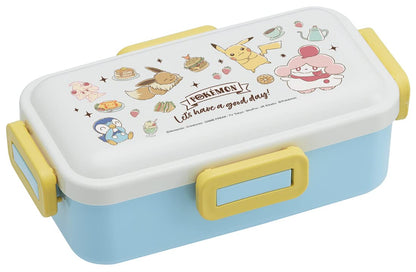 Skater Lunch Box Pokemon Cafe Art 530ml PFLB6AG-A Antibac Fluffy Dome Lid Women Japan- Japan Figure Store - #1 Bring To You The Best Japanese Goods
