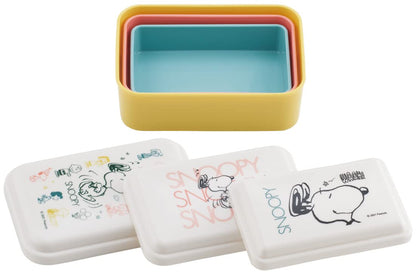 Skater Seal Antibacterial Storage Container 3P Set Peanuts Made In Japan - Awesome Snoopy Design- Japan Figure Store - #1 Bring To You The Best Japanese Goods