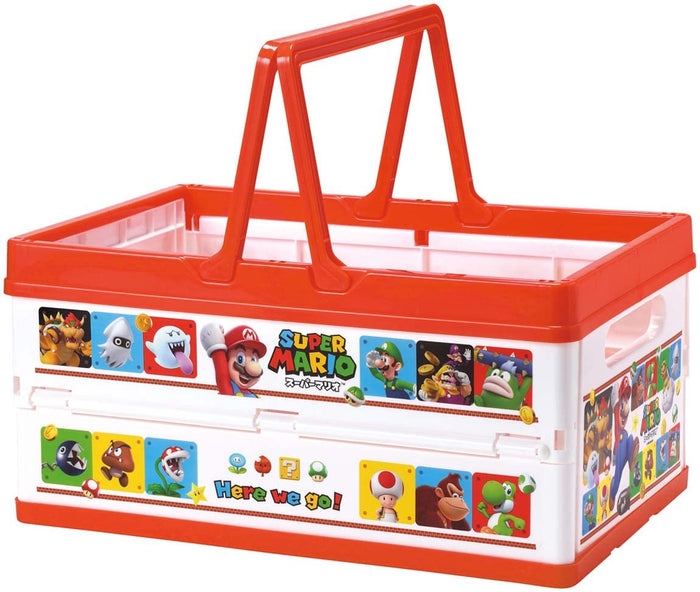 Skater Japan Folding Storage Case Basket Super Mario 38X25X19.5Cm 23 Bwot13-A- Japan Figure Store - #1 Bring To You The Best Japanese Goods