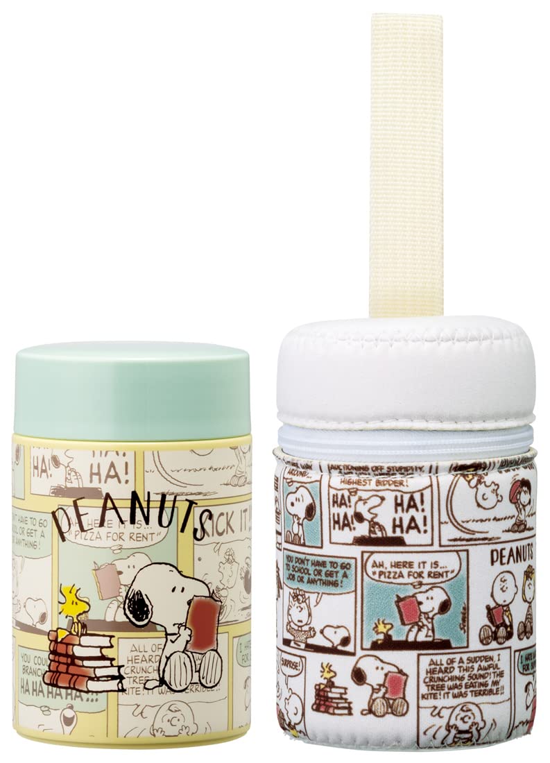 Skater Japan 180Ml Mini Insulated Soup Jar With Pouch - Snoopy Peanuts Comic- Japan Figure Store - #1 Bring To You The Best Japanese Goods