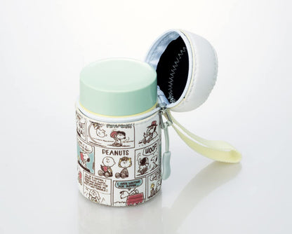 Skater Japan 180Ml Mini Insulated Soup Jar With Pouch - Snoopy Peanuts Comic- Japan Figure Store - #1 Bring To You The Best Japanese Goods