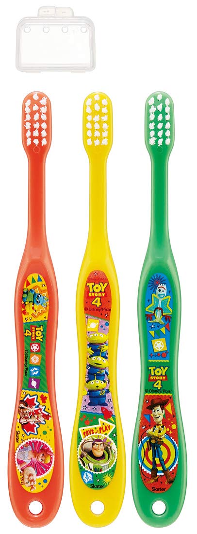 SKATER Soft Toothbrush Set 3 Pcs For Kindergarten Kids Toy Story 4- Japan Figure Store - #1 Bring To You The Best Japanese Goods