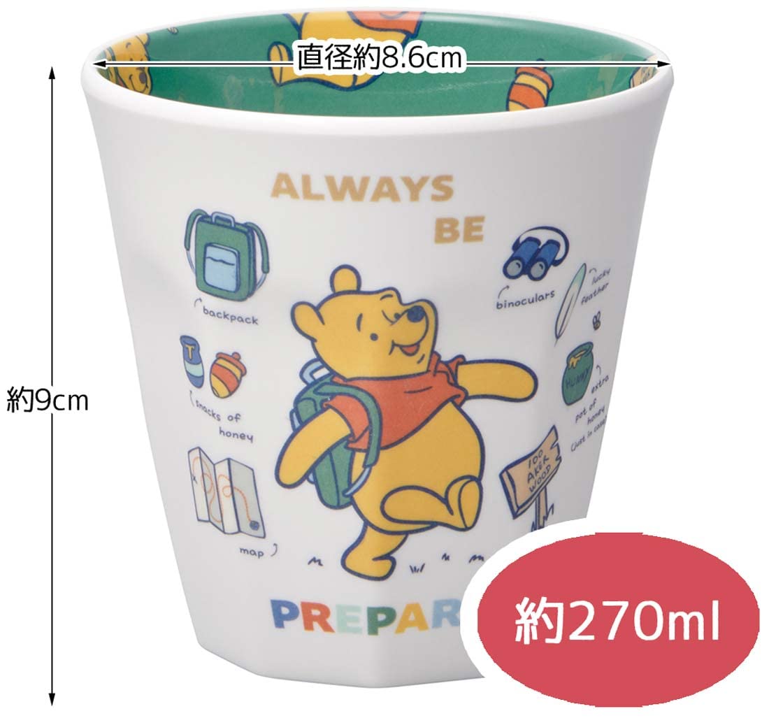 Skater Japan Melamine Cup 270Ml Disney Winnie The Pooh Outdoor Mtb2Ts-A- Japan Figure Store - #1 Bring To You The Best Japanese Goods
