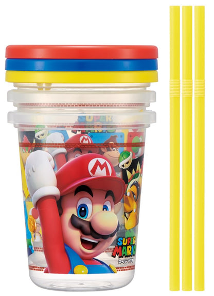 Skater Tumbler 3pcs 320ml Super Mario 23 Japan Sih3St-A- Japan Figure Store - #1 Bring To You The Best Japanese Goods