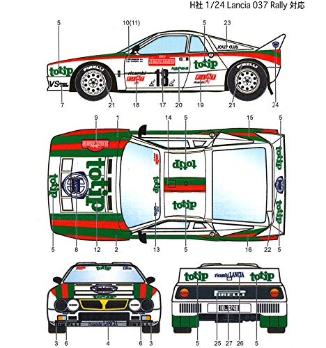 Studio27 St27 Dc097D Lancia 037 Rally Totip 18 Sanremo 1983 For Hasegawa 1/24 Car Model Decal- Japan Figure Store - #1 Bring To You The Best Japanese Goods