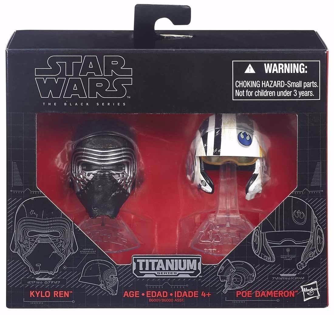 Star Wars Black Series Titanium Kylo Ren & Poe Dameron Helmet Figure Takara Tomy- Japan Figure Store - #1 Bring To You The Best Japanese Goods