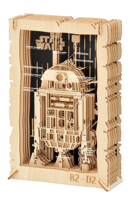 ENSKY Paper Theater Pt-Wl04 Wood Style Studio Ghibli Star Wars R2-D2- Japan Figure Store - #1 Bring To You The Best Japanese Goods