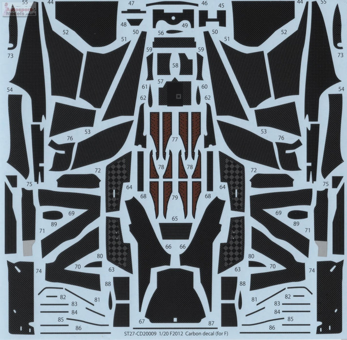 Studio27 St27 Cd20009 Ferrari F2012 Decal For Fujimi 1/20 Decal For Car Models- Japan Figure Store - #1 Bring To You The Best Japanese Goods