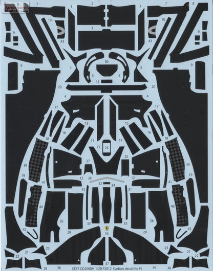 Studio27 St27 Cd20009 Ferrari F2012 Decal For Fujimi 1/20 Decal For Car Models- Japan Figure Store - #1 Bring To You The Best Japanese Goods