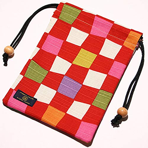 Jhands Japan Kinchaku (S) Checkered Red - Stylish Bag- Japan Figure Store - #1 Bring To You The Best Japanese Goods