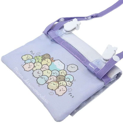 Sumikko Gurashi Clip Pouch Multi Pocket Shoulder Purple San-X Japan Makeup Beauty Hall- Japan Figure Store - #1 Bring To You The Best Japanese Goods