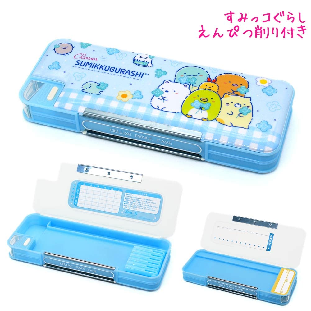 Sumikko Gurashi Soft Pen Case Clover Blue 2023 New School 3500 San-X Cute Back To School Entrance Preparation Popular Sanx Pt09801- Japan Figure Store - #1 Bring To You The Best Japanese Goods