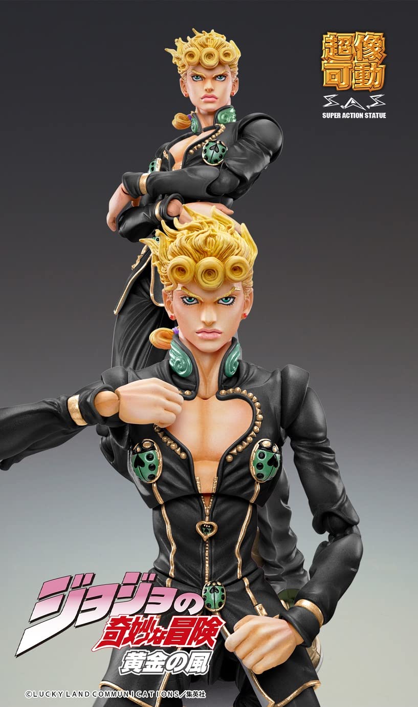 MEDICOS Super Action Statue Giorno Giovanna Ver. Black Figure Jojo'S Bizarre Adventure: Golden Wind- Japan Figure Store - #1 Bring To You The Best Japanese Goods