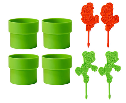 NINTENDO Super Mario Home & Party Muffin Cup Pipe & Pick Mario / Luigi- Japan Figure Store - #1 Bring To You The Best Japanese Goods