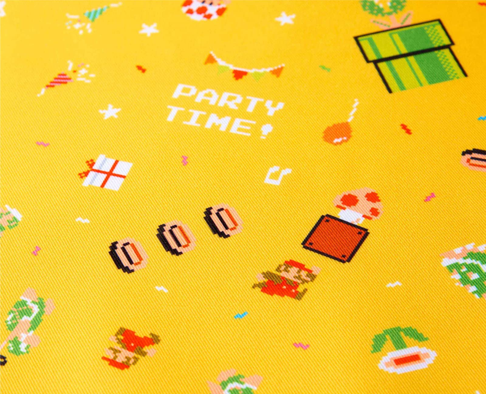 NINTENDO Super Mario Home & Party Tablecloth 8-Bit Party Yellow- Japan Figure Store - #1 Bring To You The Best Japanese Goods